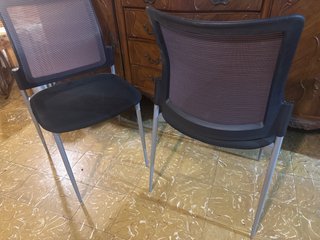 Juego de 2 Sillas de Oficina Negras