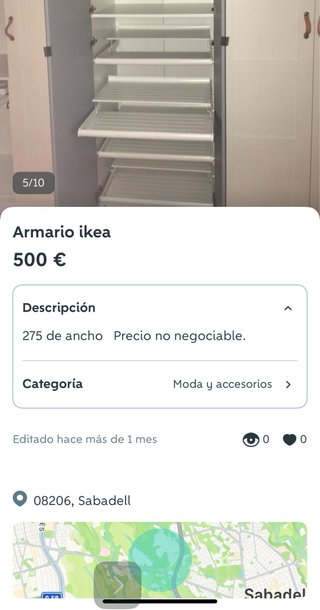 Armario Ikea 275x200 con puertas correderas