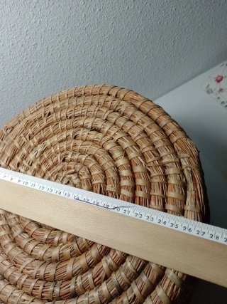 Cesta vintage redonda con asas
