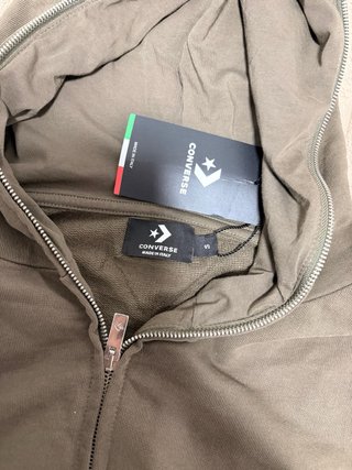 Sudadera Converse con cremallera verde oliva
