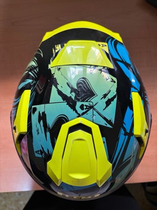 Casco Moto Negro/Verde/Azul TALLA M