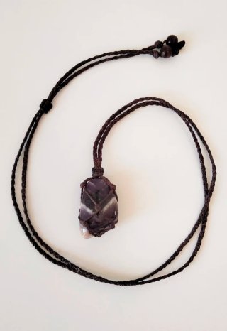 Collana unisex ametista striata