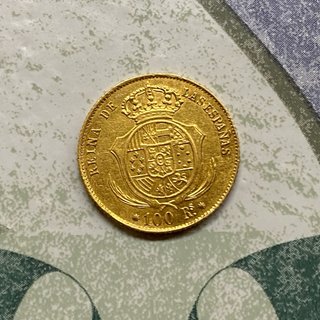 100 Reales Oro Reina Isabel II 1860 España