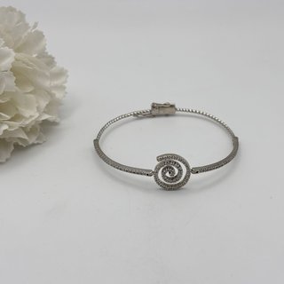 Pulsera oro 18kt espiral con diamantes