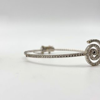 Pulsera oro 18kt espiral con diamantes