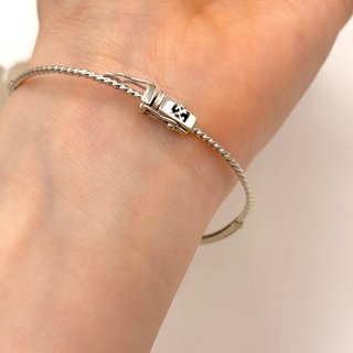 Pulsera oro 18kt espiral con diamantes