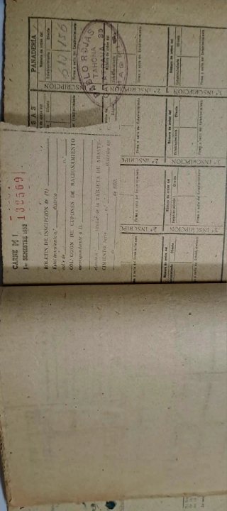 Cartilla de Racionamiento 1932