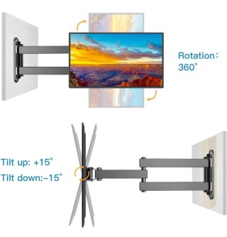 Soporte pared monitor/TV negro