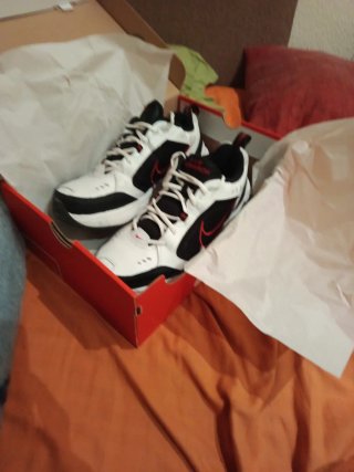 Zapatillas Nike Air Monarch Negras y Blancas