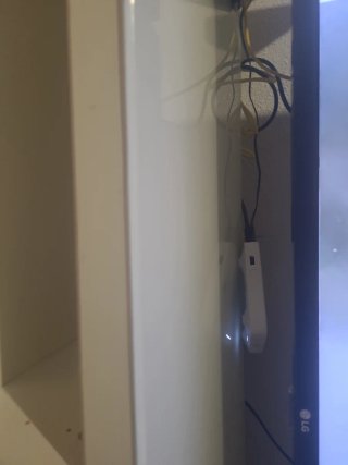 Mueble TV blanco 120x42x48