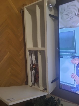 Mueble TV blanco 120x42x48