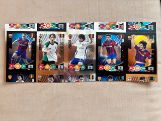 Prueba cromos Adrenalyn Messi, Xavi, Iniesta, ...
