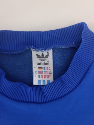 Adidas Sudadera L 40 años Made in Yugoslavia Azul
