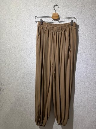Pantalón ancho marrón talla única