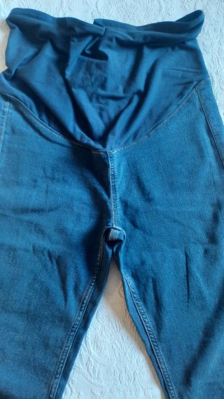 2 Pantalones Premamá y Camiseta Azul