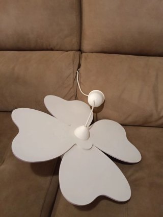 Lámpara infantil flor rosa y morada