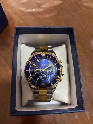 Reloj BIDEN Azul y Dorado