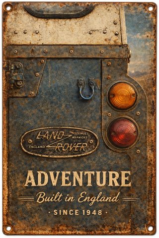 Chapa Decorativa Vintage Land Rover Clásico