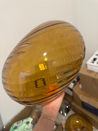 Lámpara de cristal dorada