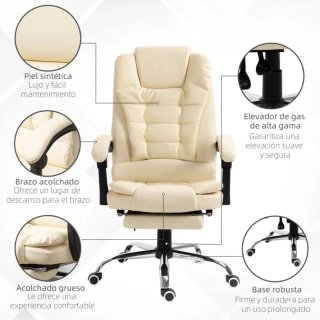 Silla de oficina ergonómica beige