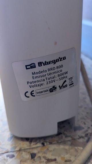 Radiador Eléctrico Orbegozo 5 Barras