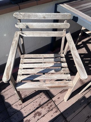 Sillas de madera para mesa exterior