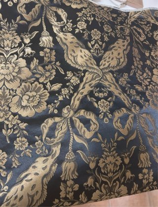 Corte completo traje fallera brocado negro y oro