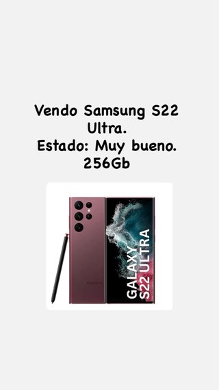 Samsung S22 Ultra 256GB Muy Bueno