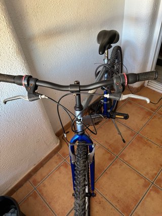 Bicicleta NEW STAR plateada y azul