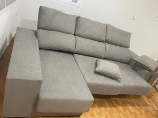 Sofá modular beige y gris