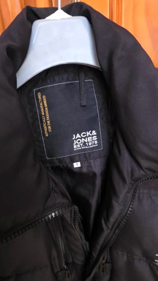 Abrigo acolchado Jack & Jones negro Talla S