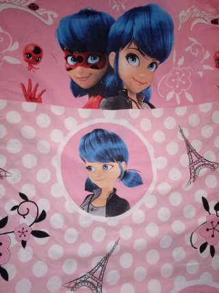 Juego sábanas rosa Lady Bug