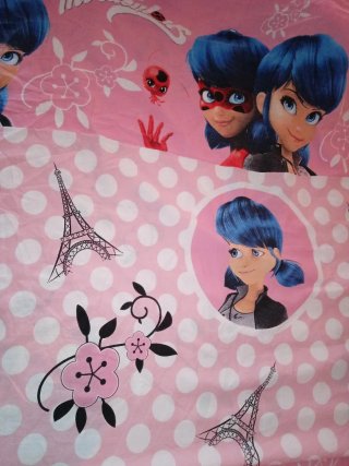 Juego sábanas rosa Lady Bug