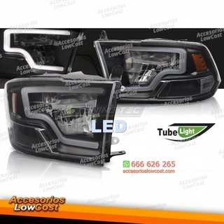 FAROS DELANTEROS PARA DODGE RAM 09-18 LUZ TUBO LE