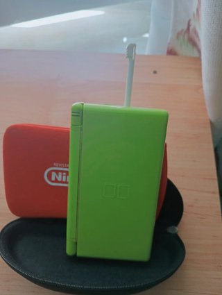 Nintendo DS Lite Verde Lima ORIGINAL + custodia + caricabatterie