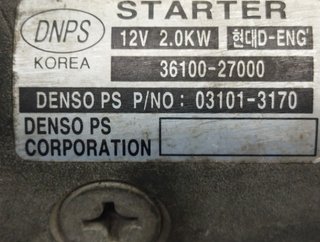 Motor arranque kia 5326361 3610027000 carens 2.0