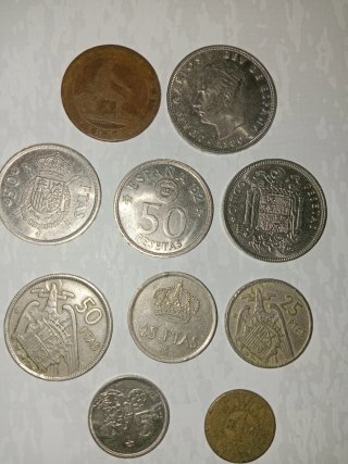 Oportunidad,Lote 10 monedas pesetas época distinta