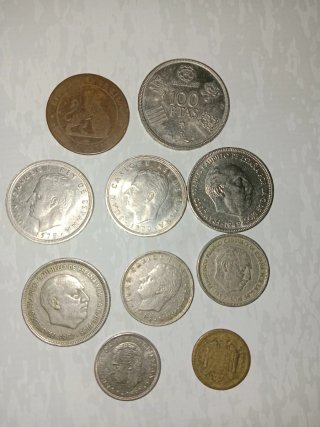 Oportunidad,Lote 10 monedas pesetas época distinta