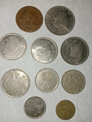 Oportunidad,Lote 10 monedas pesetas época distinta