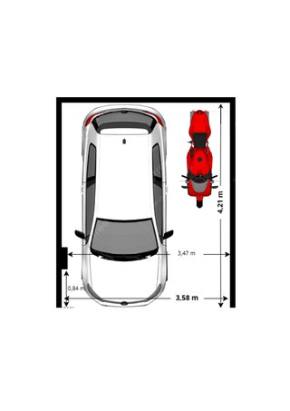 Garaje grande para coche y moto en el Centro