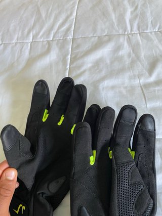 Guantes Moto Verano Reforzados Negro/Verde