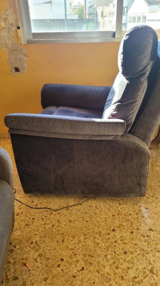 Sillón Eléctrico Tela Gris