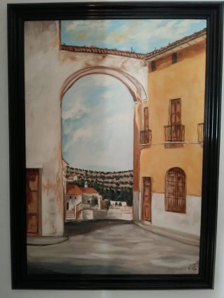 Cuadro arco antiguo de la Calzada de Puente Genil