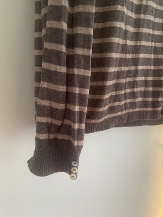 Jersey Easy Wear rayas marron y beige
