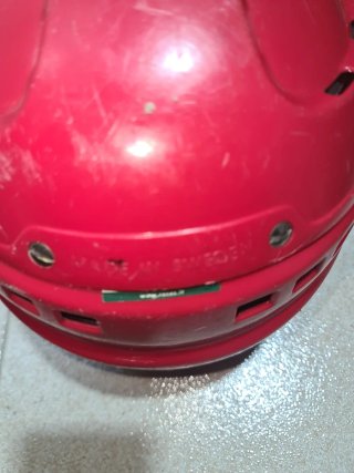 Casco JOFA rojo con reja