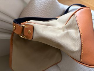 Bolso Loewe Beige Piel Lona