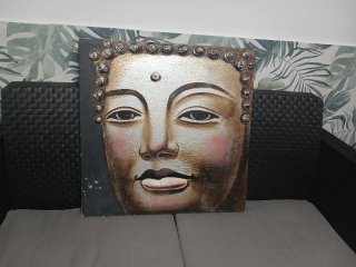 Quadro di Buddha in legno