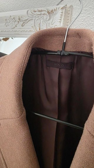 Abrigo Mango Beige Talla M