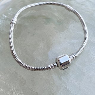 Pulsera Cadena Serpiente Plata