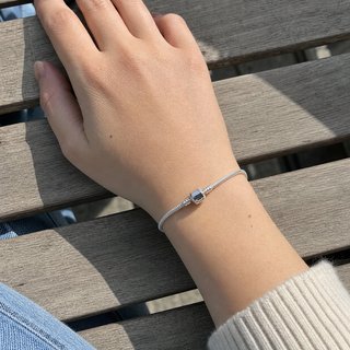 Pulsera Cadena Serpiente Plata